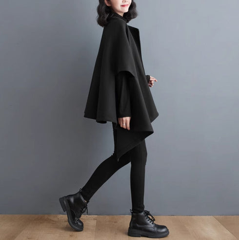 個性派ブラックポンチョ/ジャケット /レディース モレビー|モード系ファッションブランド