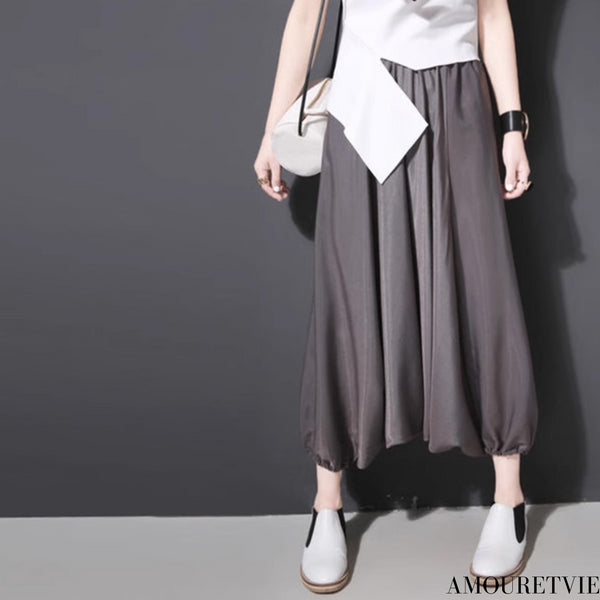 ガウチョパンツ サルエルパンツ アラジンパンツ グレー ブラック ゆったり /レディース モレビー|モード系ファッションブランド