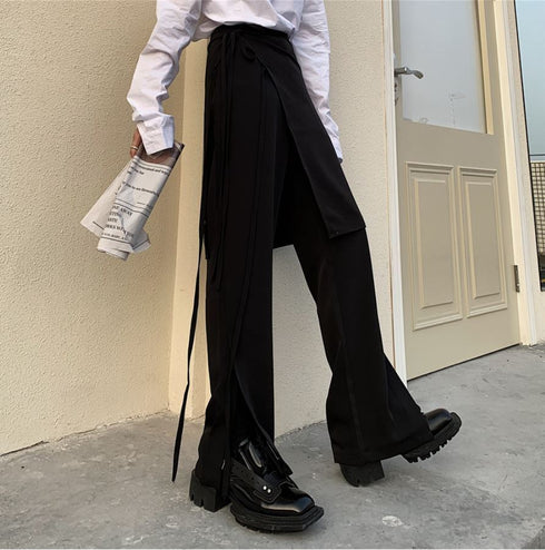 スタイリッシュレイヤードサルエルパンツ /ユニセックス モレビー|モード系ファッションブランド