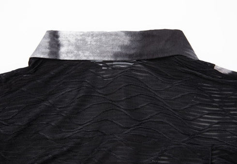 シースルー半袖シャツ/ブラウス ブラック ホワイト /レディース モレビー|モード系ファッションブランド